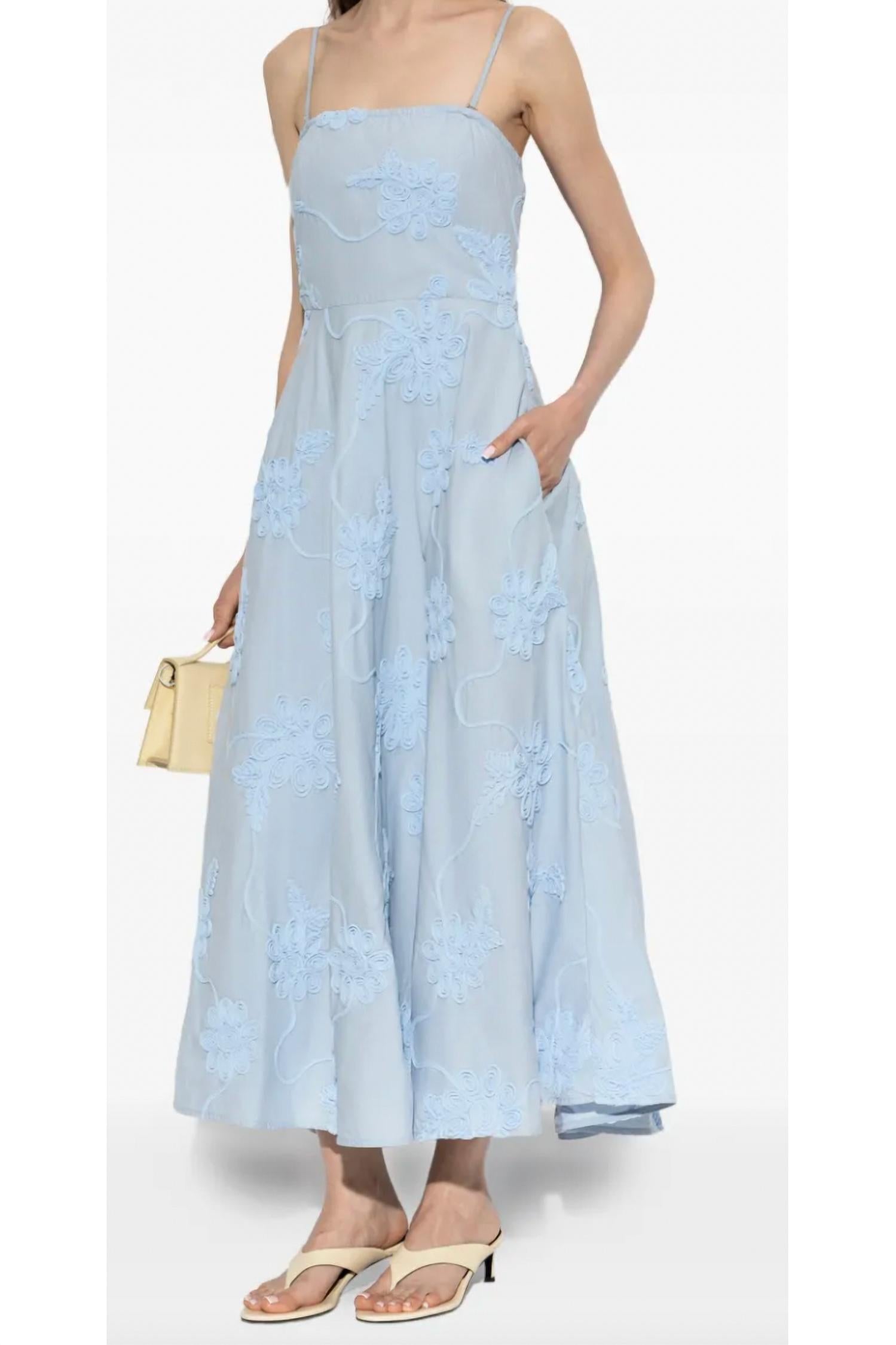 Rotate - Flared Strapless Midi Dress