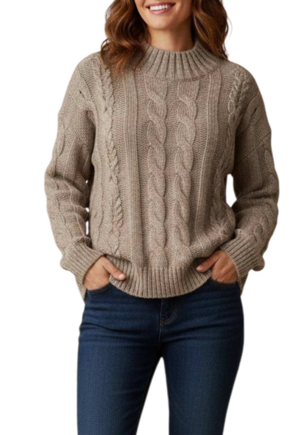 Fifteen Twenty - Mockneck Cable Sweater