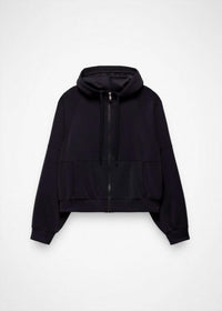 prAna Shea Soft Full Zip Top in black - women's top - alternate view