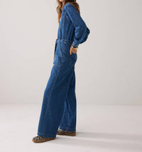 summum Denim Jumpsuit in blue - women's pants - detail view