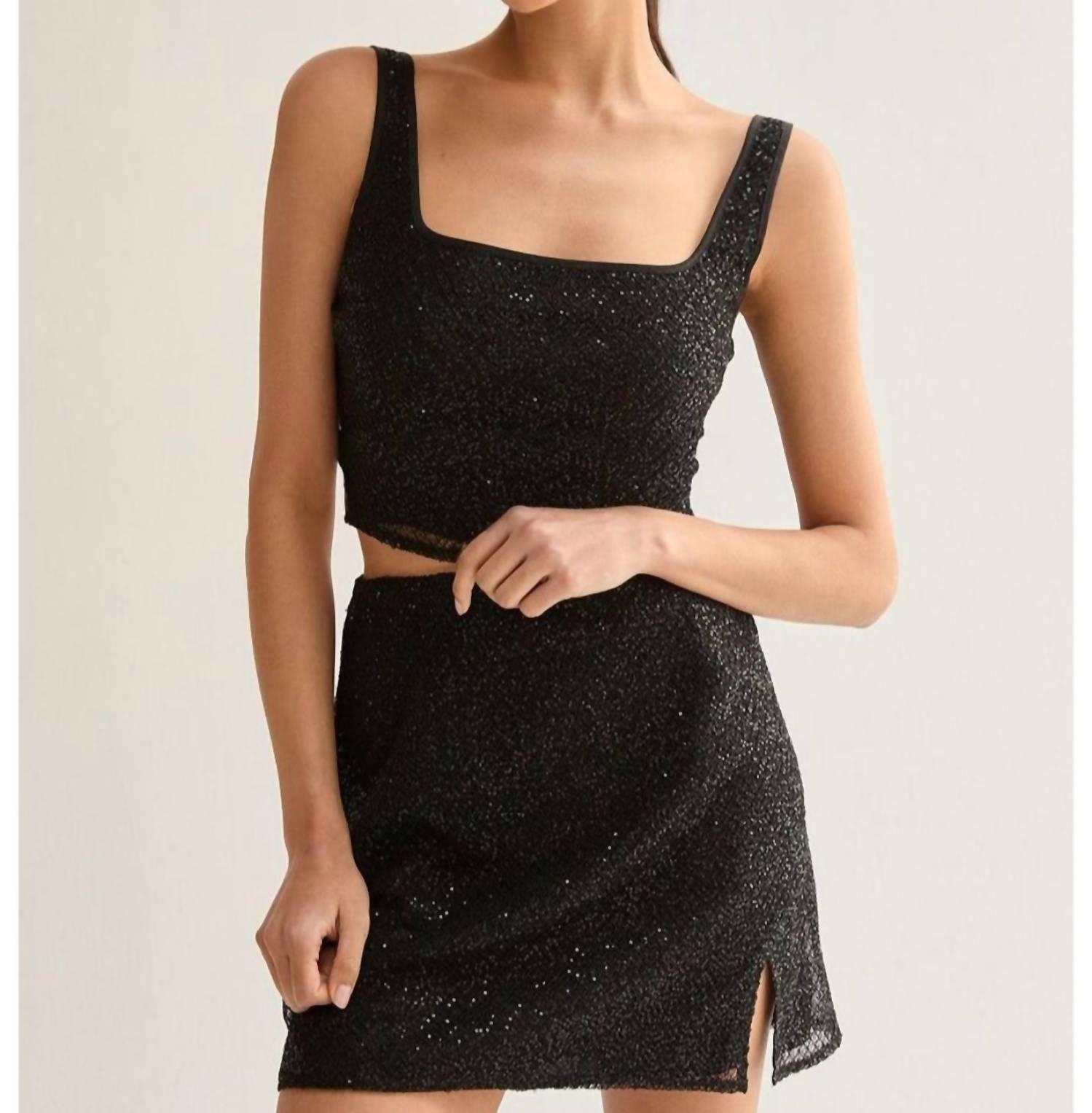Crescent - Roxanna Beaded Mini Skirt