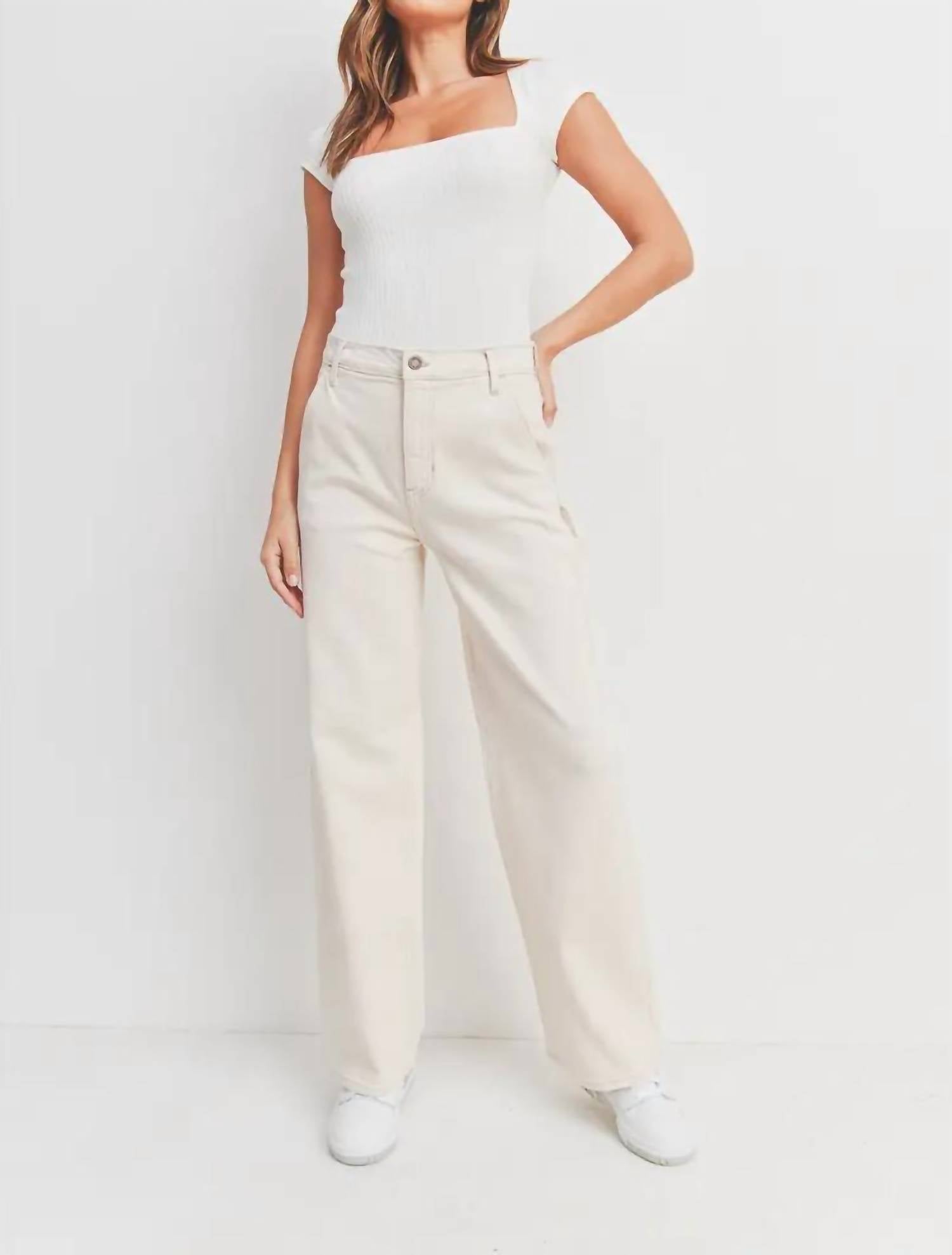 Just Black Denim - High Rise Utility Oat Pants
