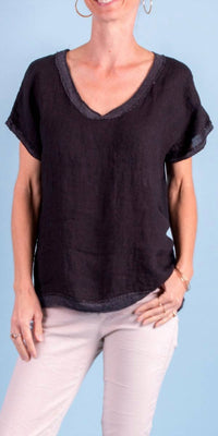 Gigi Moda - Nico Linen Top