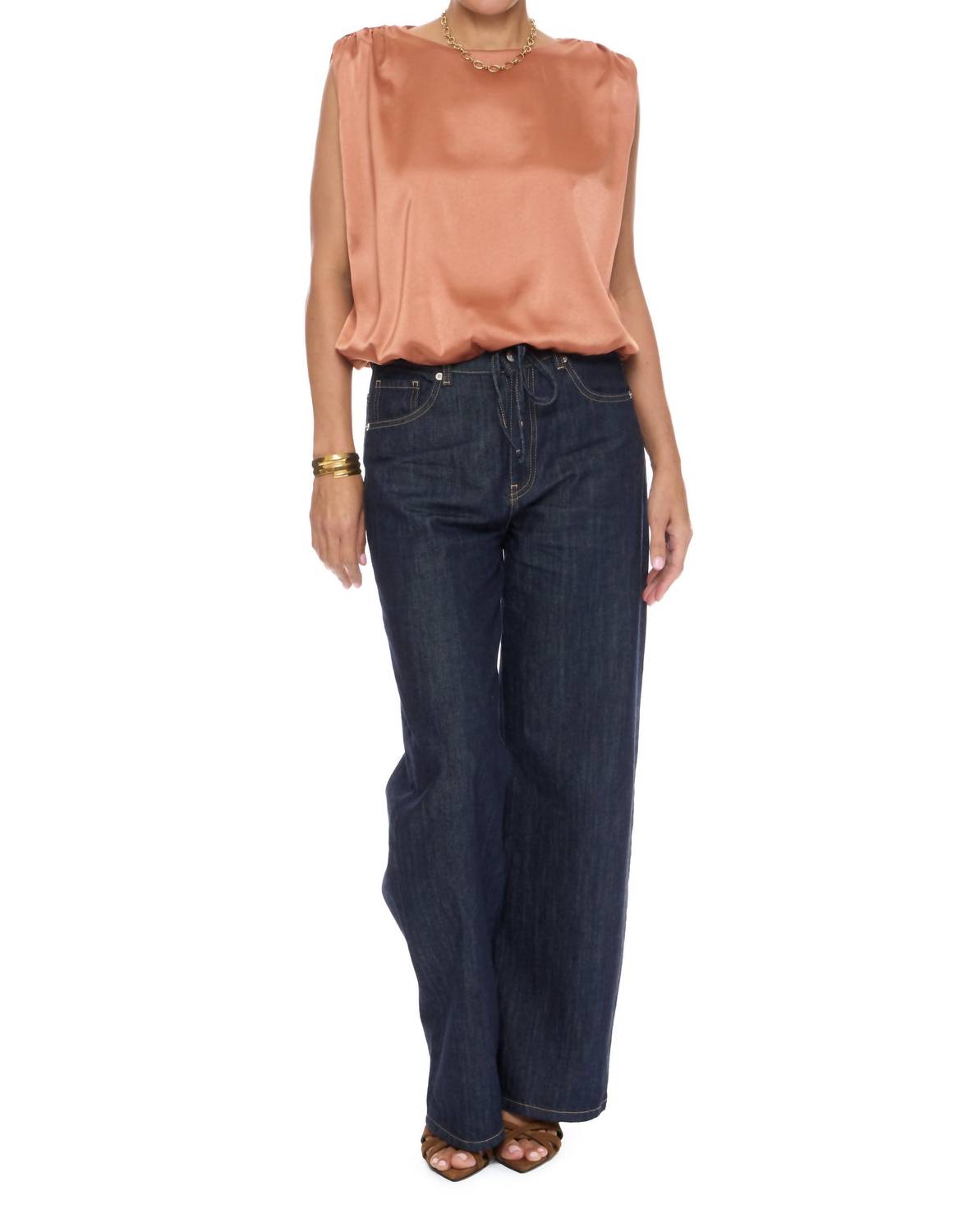 Velvet Heart Apollo Sleeveless Blouse in tan - women's blouse