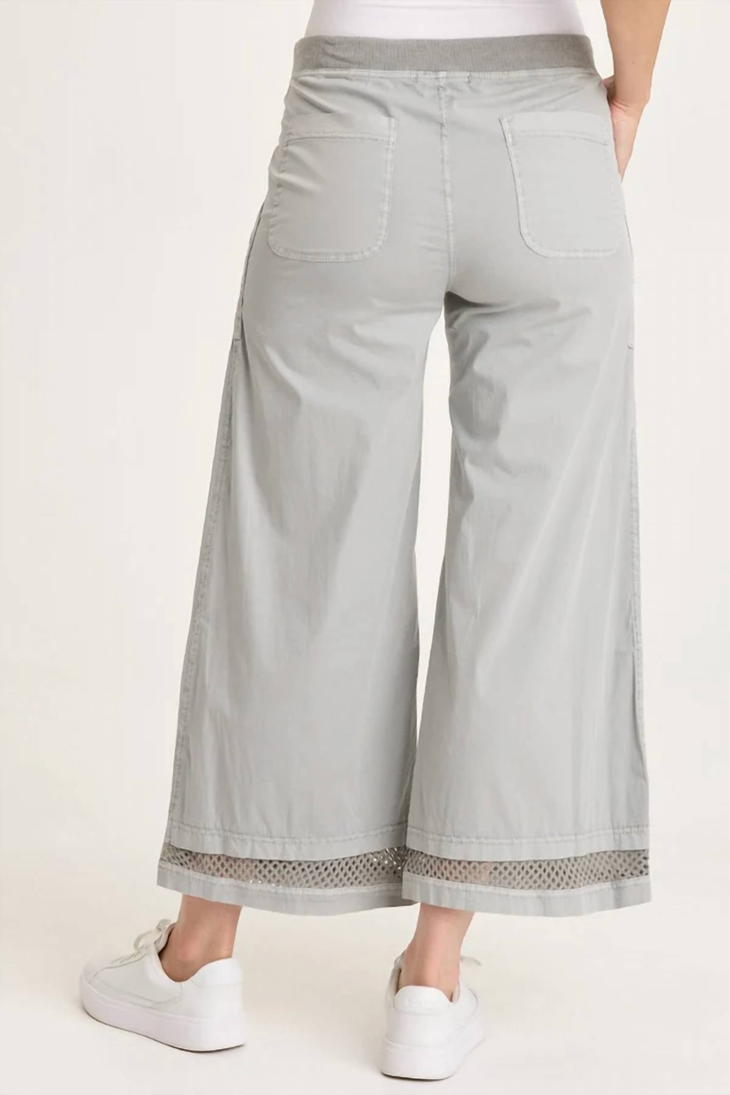 Xcvi - Roel Poplin Mesh Gaucho Crop Pant