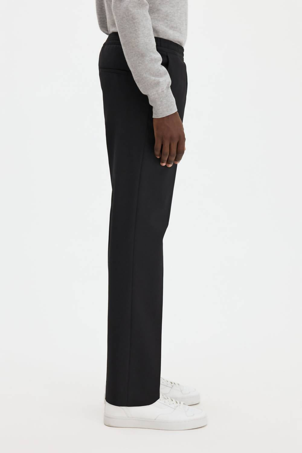 Filippa K Theo Relaxed-fit Wool Trousers in black - men's pants - alternate view