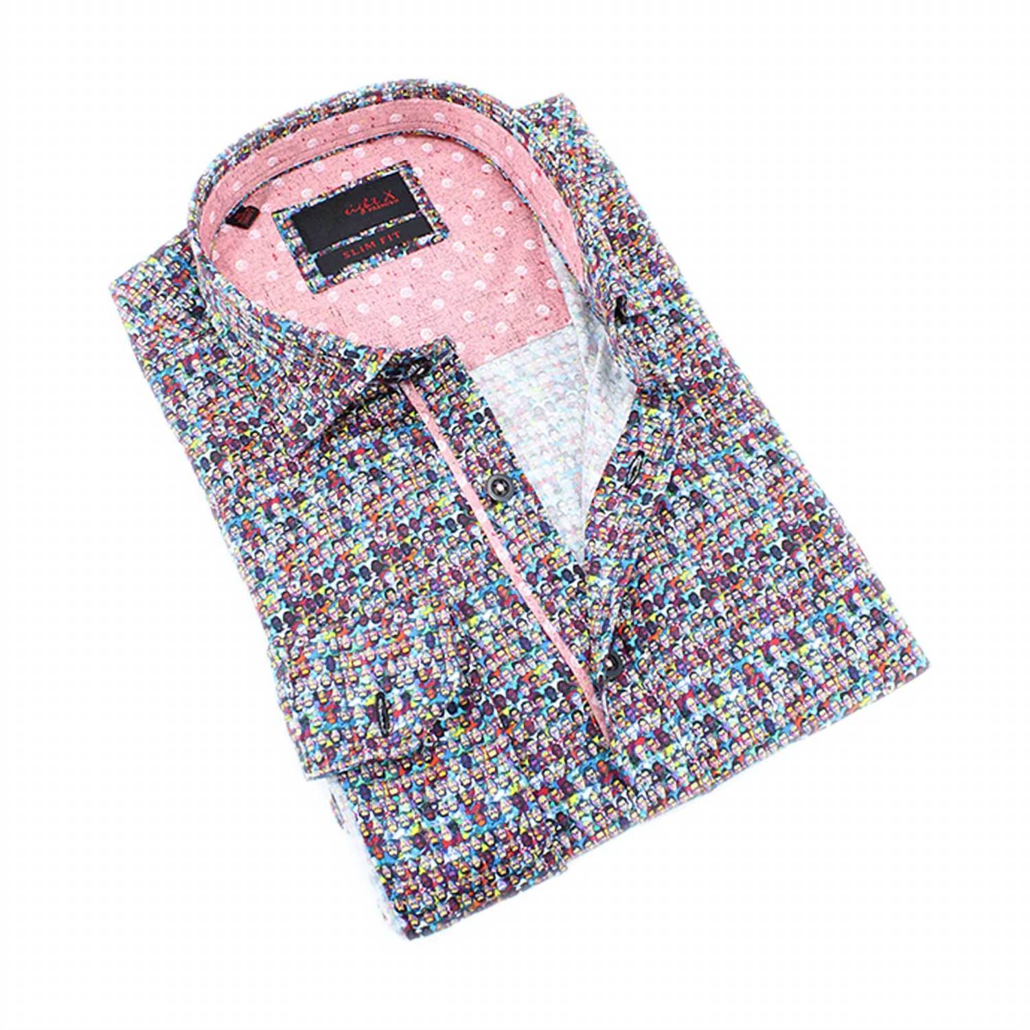 Eight X - Portrait Print Button Down Shirt