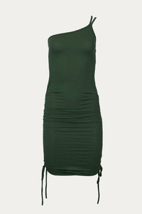 ONE SHOULDER RIB DRESS