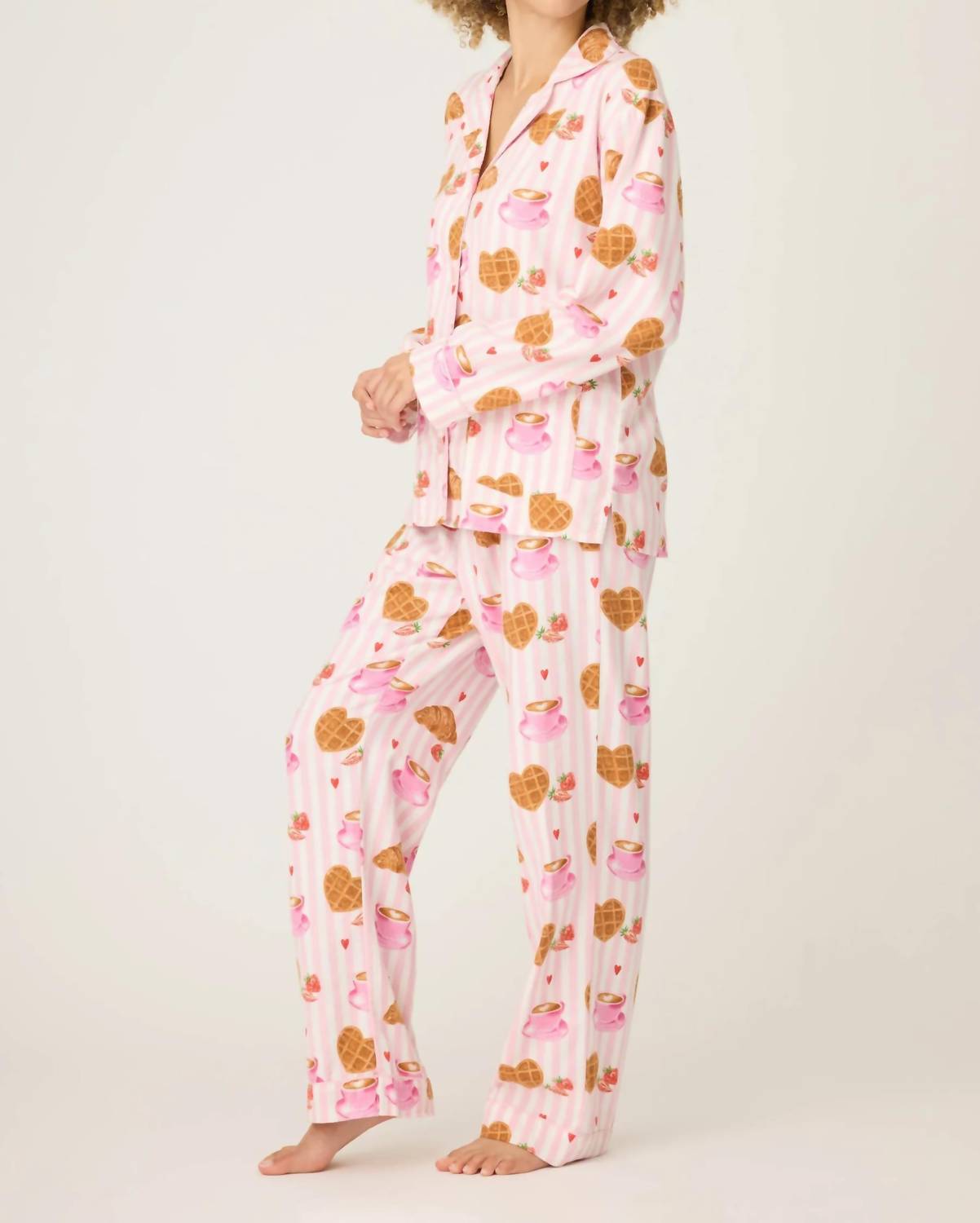 Pj Salvage - Brunch Club Breakfast Print Flannel Pj Set