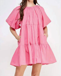 Strut & Bolt - Balloon Sleeve Tiered Mini Dress