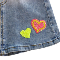 Doe A Dear - Girl's Sequin Hearts Skirt