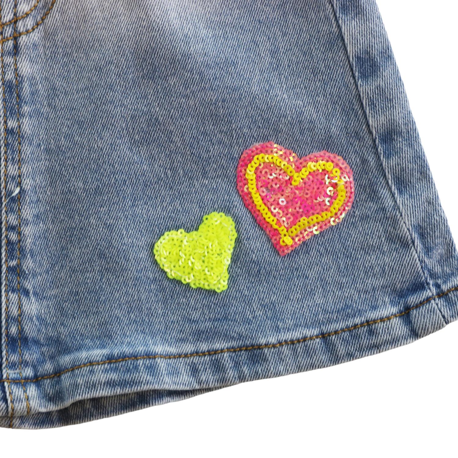 Doe A Dear - Girl's Sequin Hearts Skirt