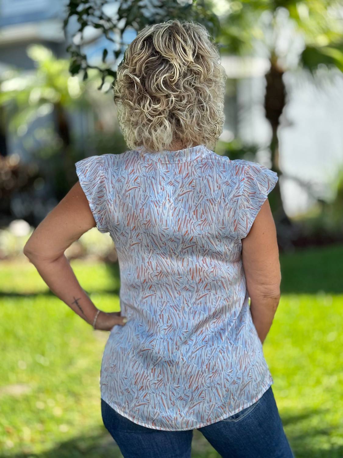 Southern Grace - Cynthia V Neck Top