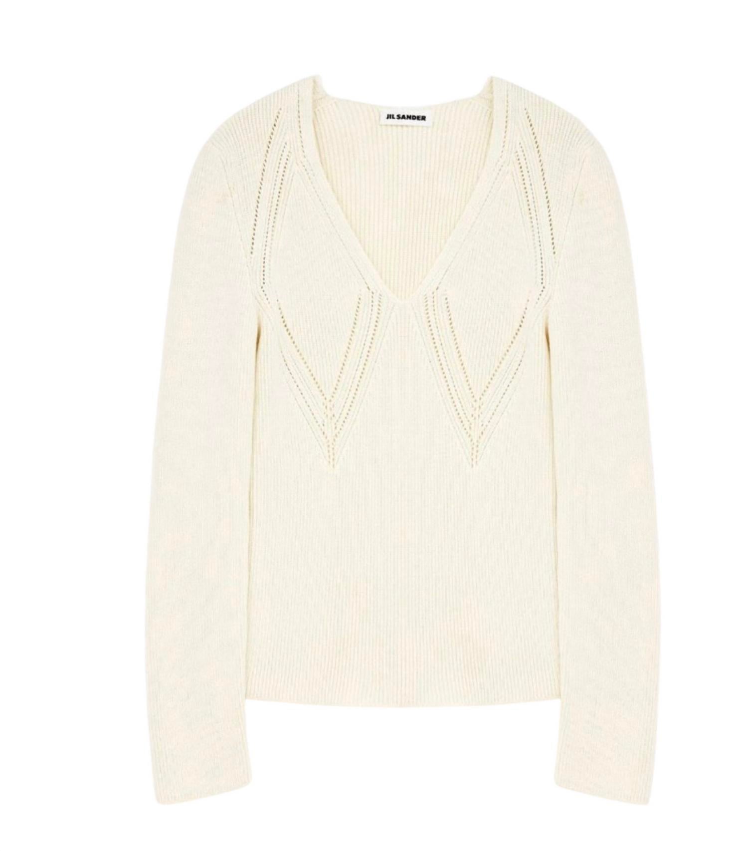 Jil Sander - Women's Long Sleeve V-neck Sweater