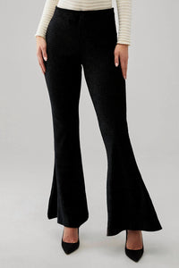 Free People Charming Velvet Flare Pants in black - women's pants