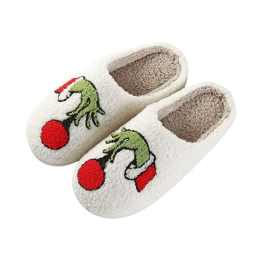 Katydid - Women Grinchmas is Here Fuzzy Slippers