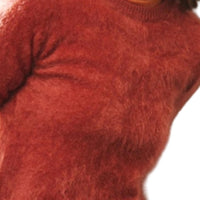 Autumn Cashmere Cropped Short Sleeve Crew Tee in ginger - women's t-shirt - alternate view