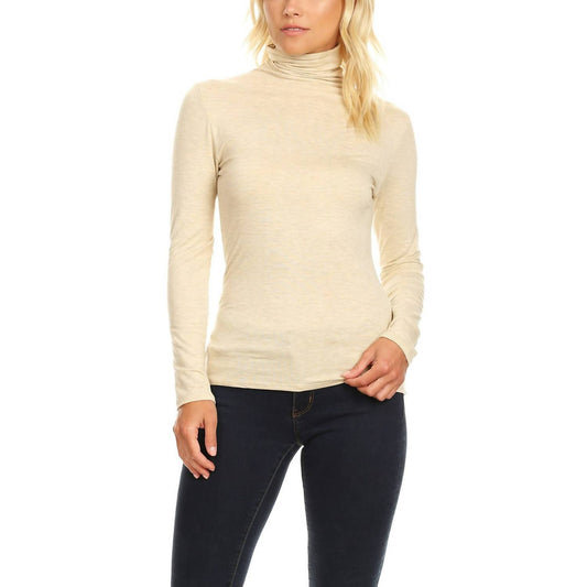 Moa Collection - Womens Long Sleeve Fitted Turtle Neck