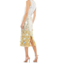Mac Duggal - Floral Skirt Sequin Dress