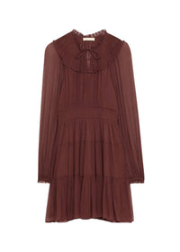 Ulla Johnson - Ava Long Sleeve Dress With Ruffle Trim