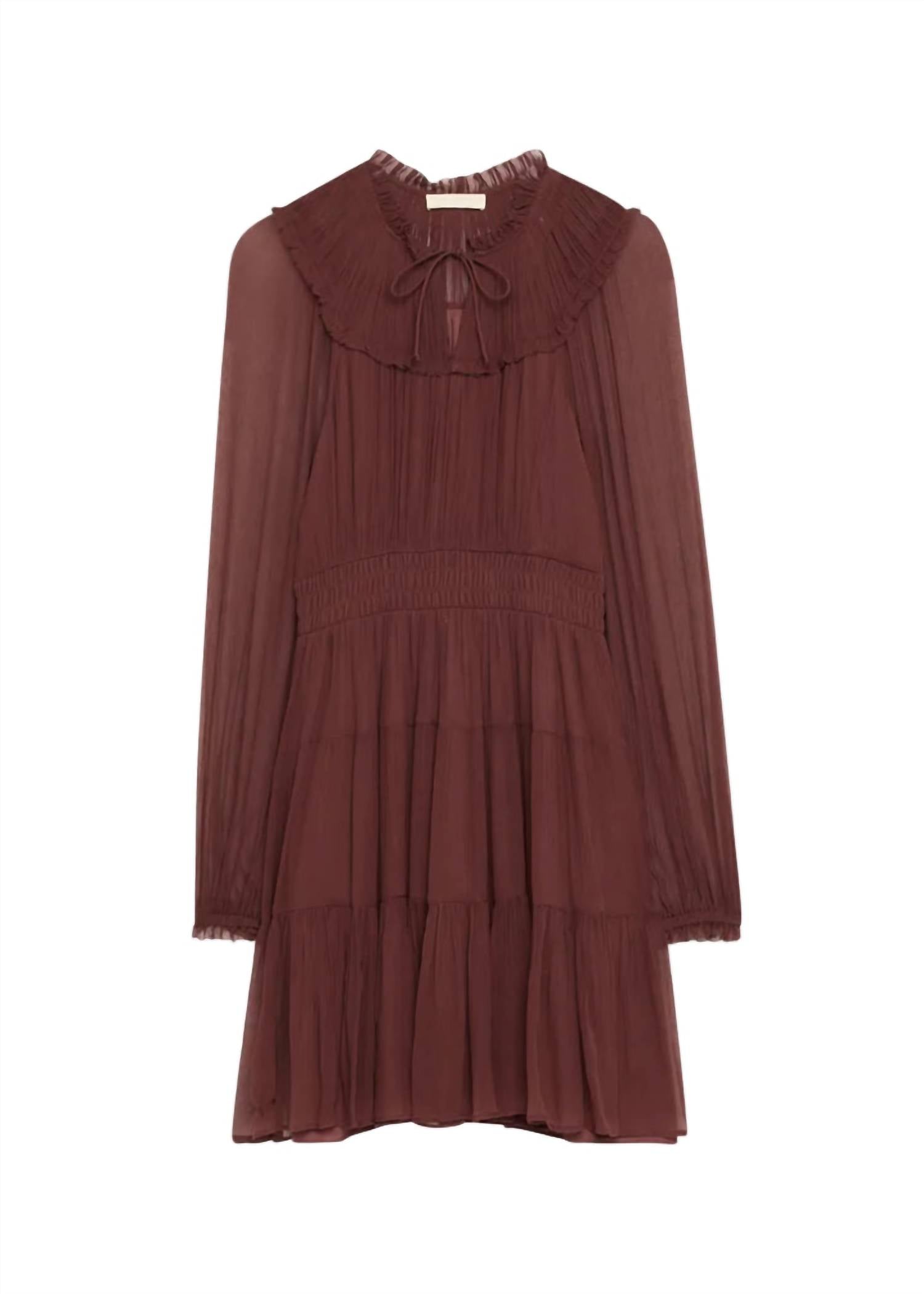 Ulla Johnson - Ava Long Sleeve Dress With Ruffle Trim