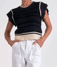 Elan - Ruffle Sleeve Sweater