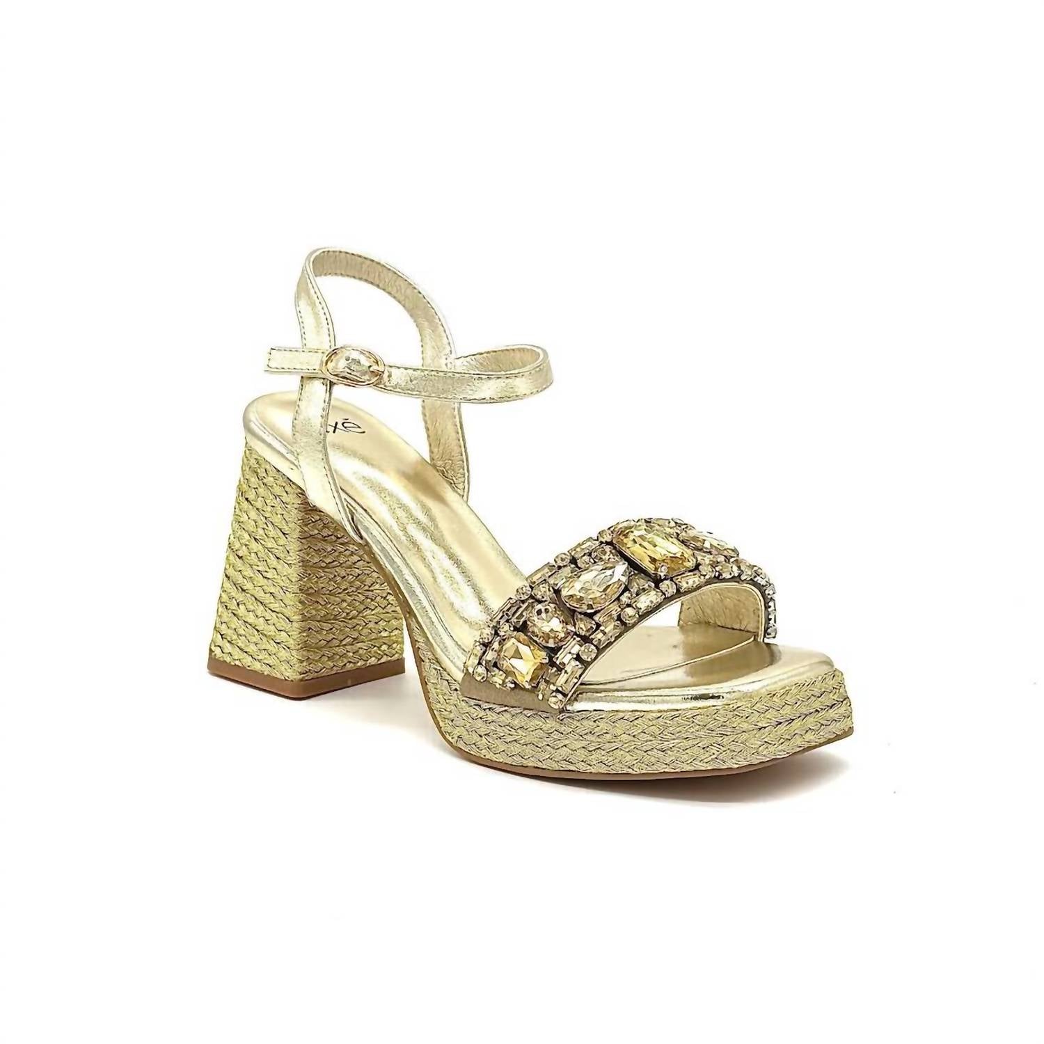 Exe - Women's Embellished Platform Heel