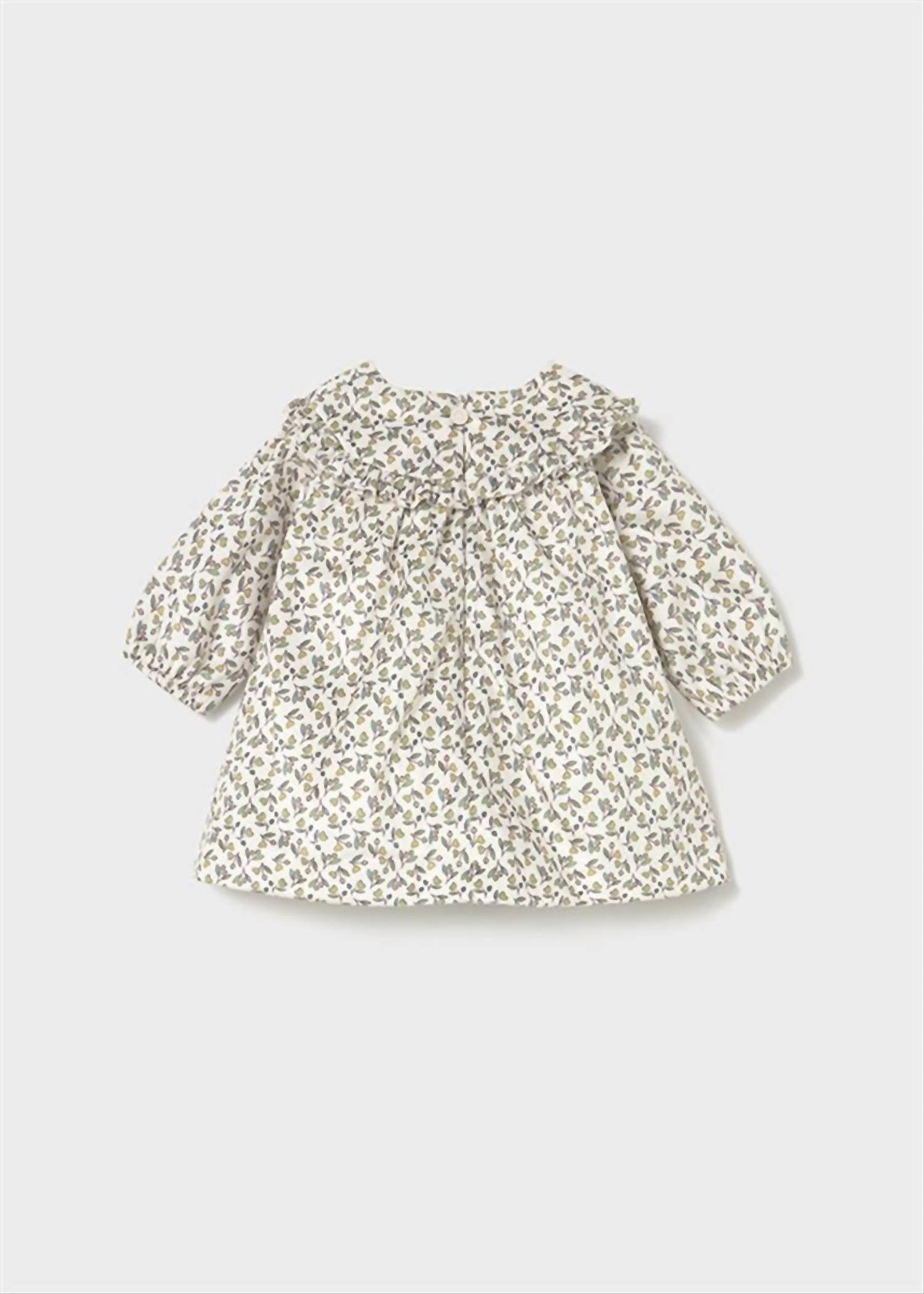 Mayoral - Girls Aceituna Printed Velvet Dress