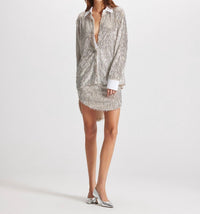 Theo The Label - Kleio Sequin Collared Shirt