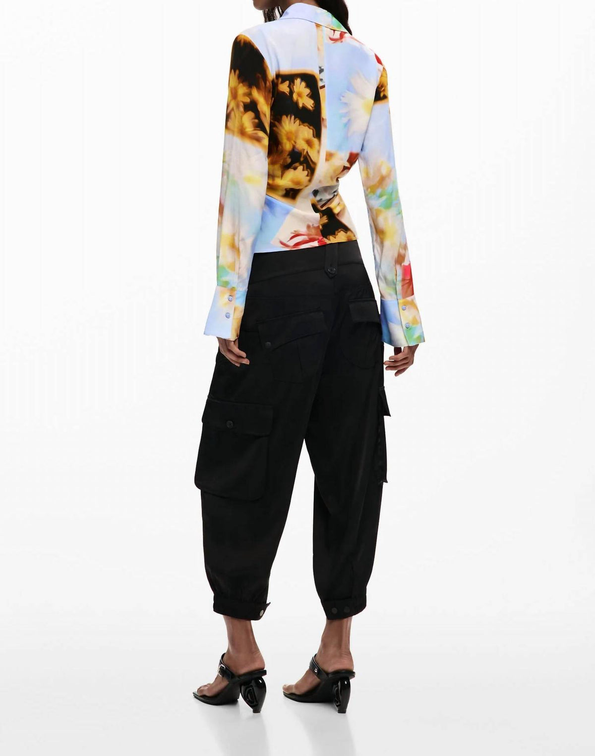 Desigual - Butt Draped Abstract Floral Blouse
