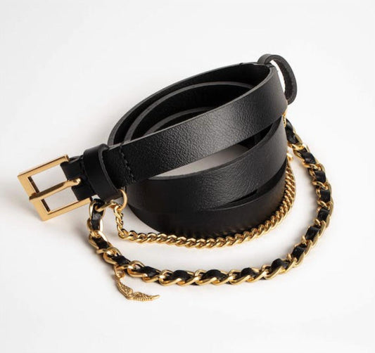 Zadig & Voltaire - Women's Rock Chain Leather Belt
