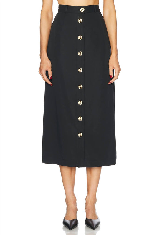 Matthew Bruch - Button Front Midi Skirt