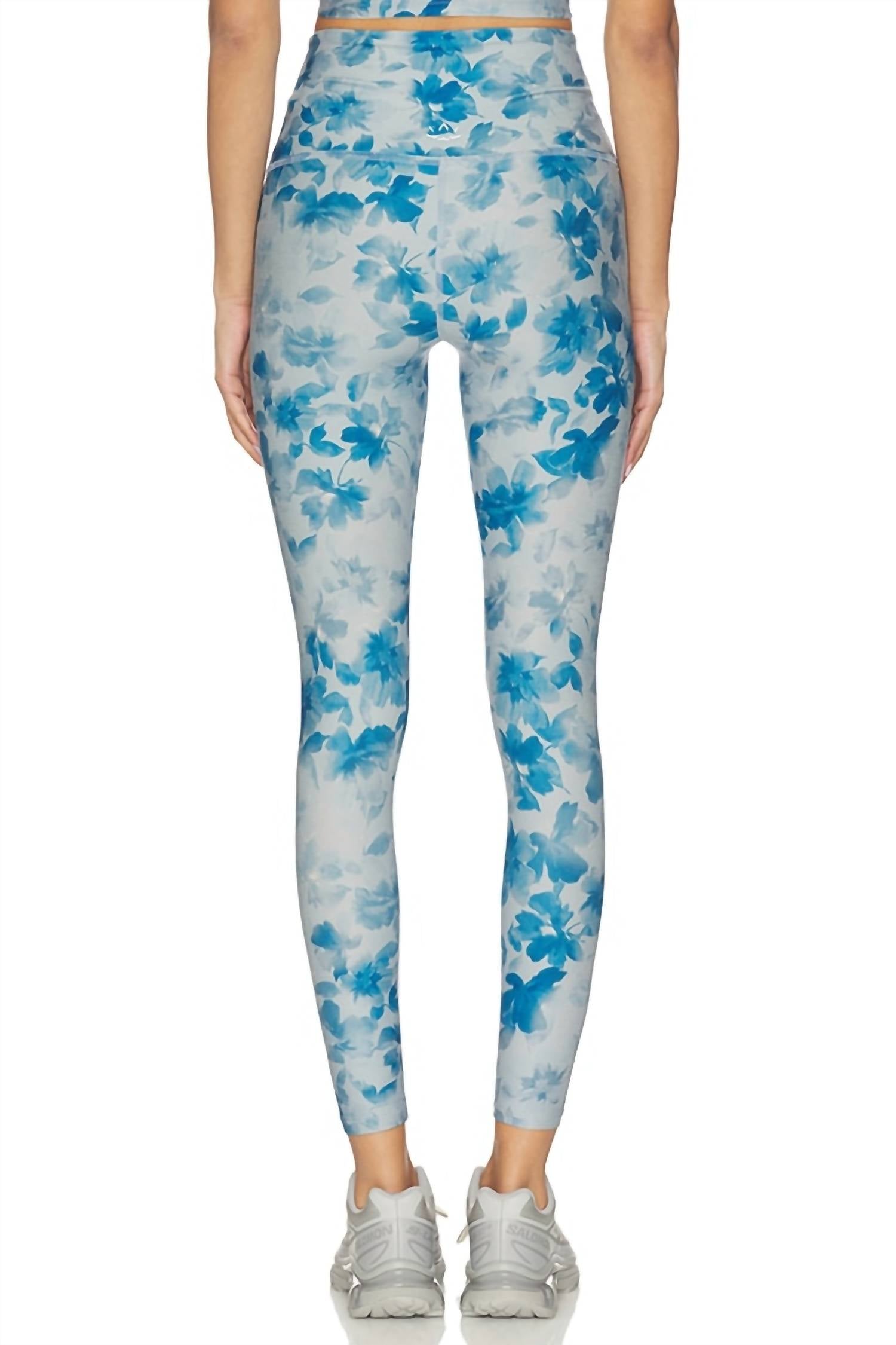 BEYOND YOGA Softmark Caught In The Midi High Waist Legging in the midi high waist legging in daydream meadow - women's pants - detail view