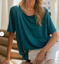 Sew In Love - Peacock Square Neck Top