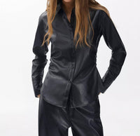 Rag & Bone - Leah Faux Leather Shirt