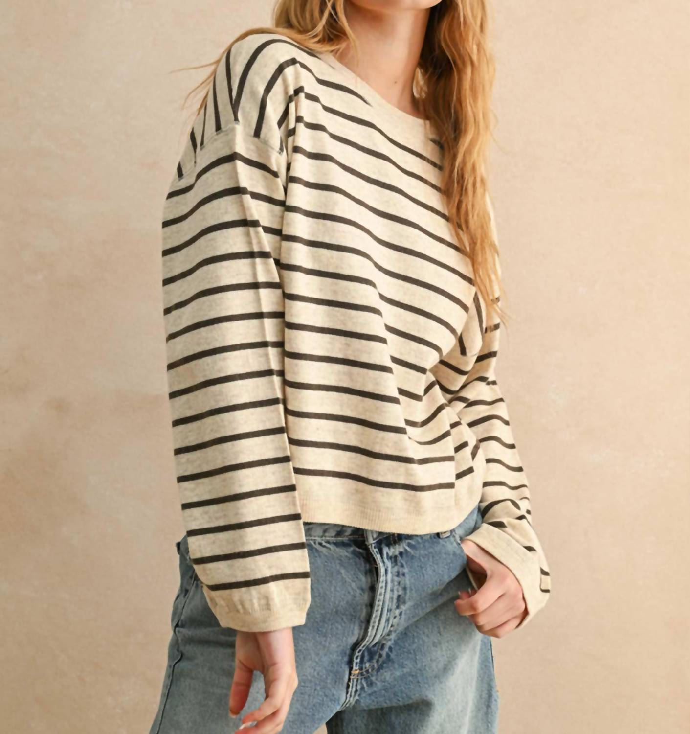 Miou Muse - Sofe Knitted Striped Sweater