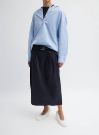 Tibi - Bio Twill Triple Pleat Midi Skirt