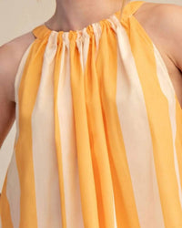 Glam - Striped Sleeveless Blouse