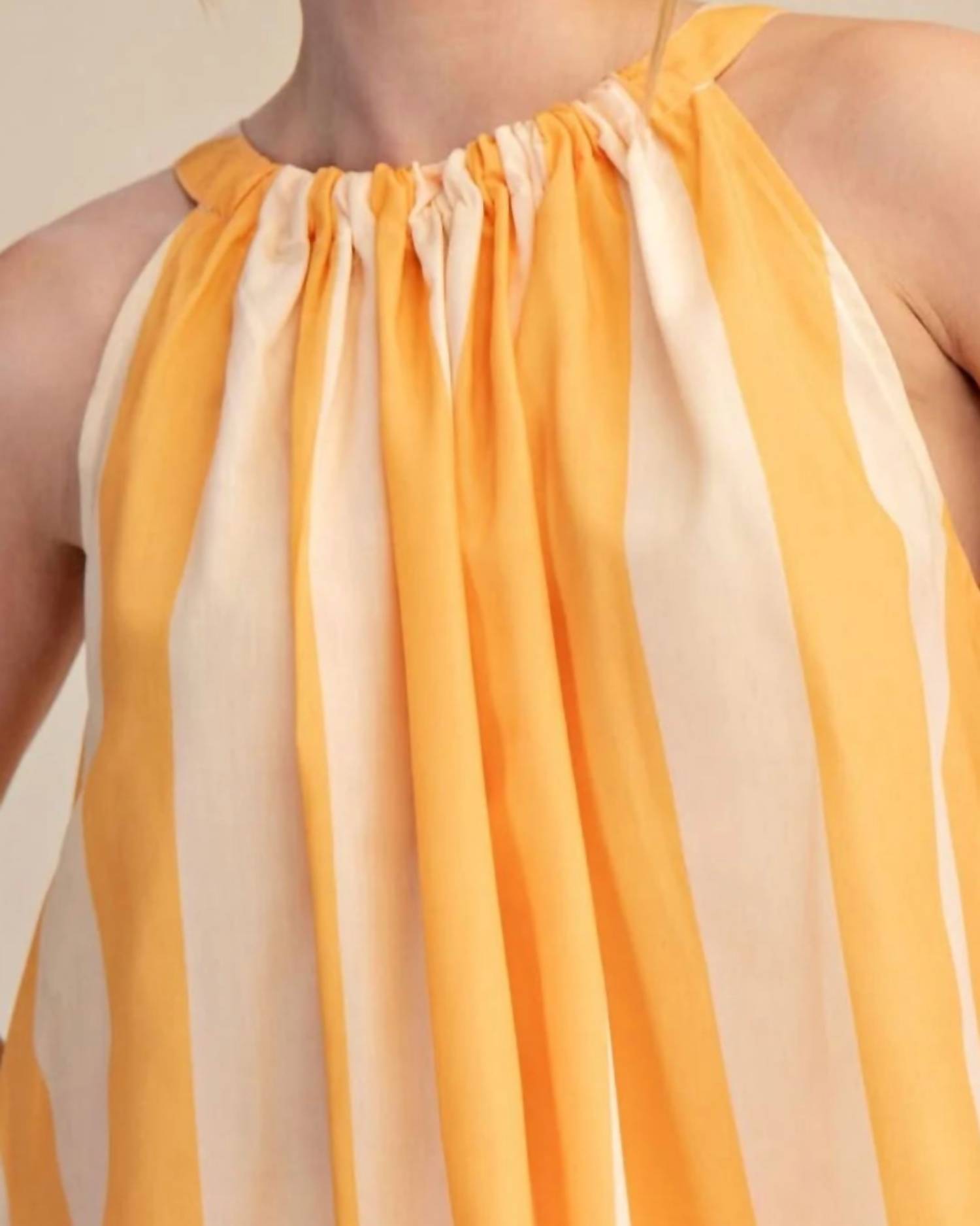 Glam - Striped Sleeveless Blouse