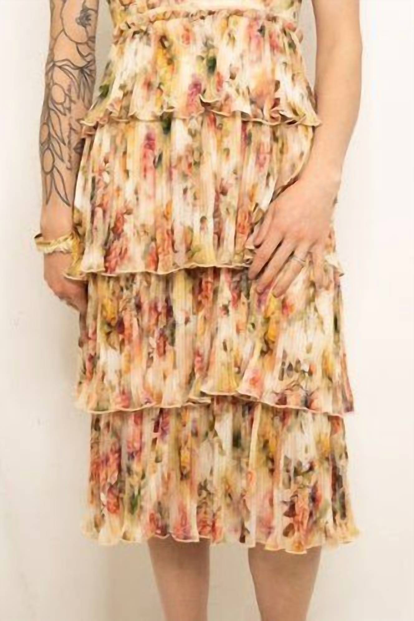 Olivaceous - Oakley Strapless Midi Dress