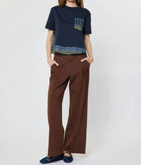 Current Air - Mixed Media Blouse
