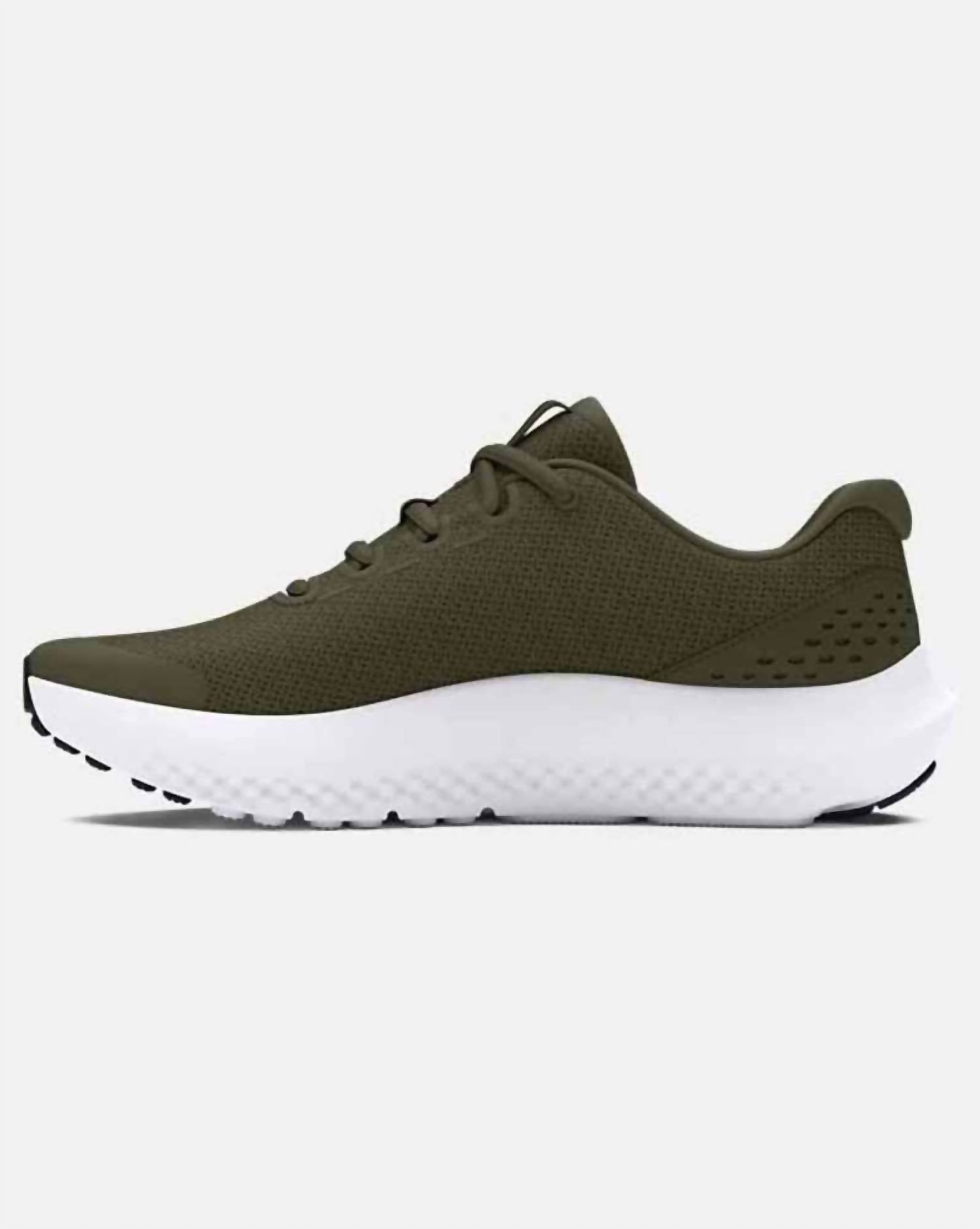 UNDER ARMOUR Boy's Surge 4 Running Shoes in forest green - kids' sneaker - detail view
