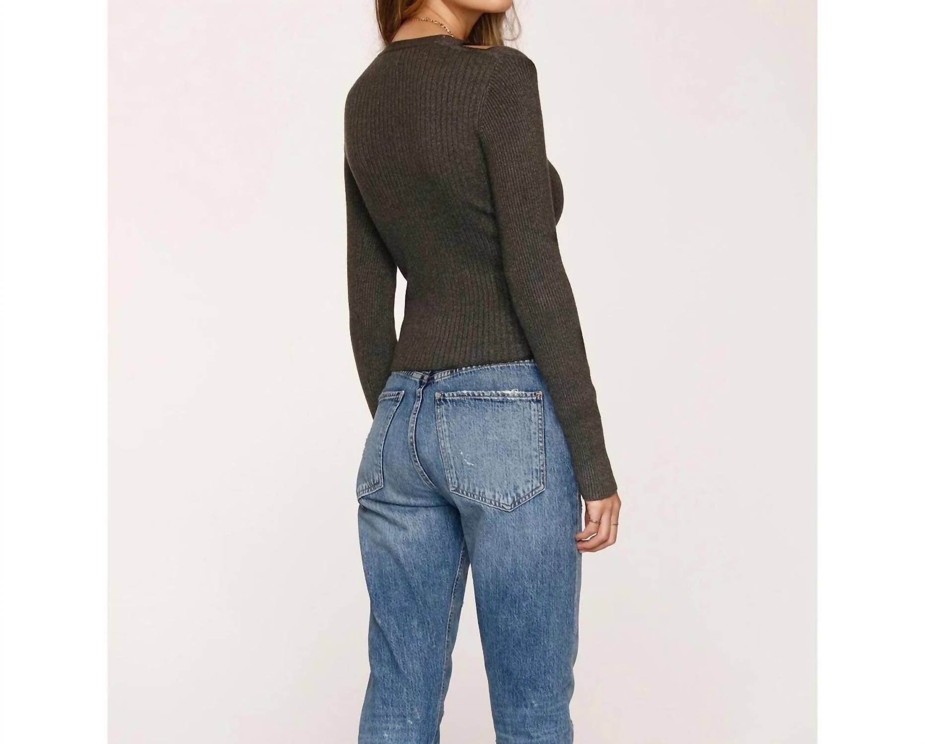 Heartloom - Amity Cardi Ribbed Sweater