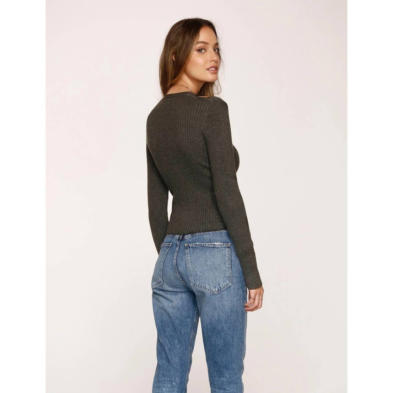 Heartloom - Amity Cardi Ribbed Sweater