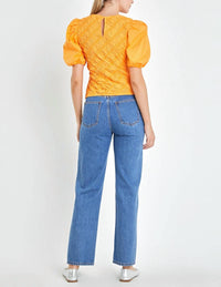 English Factory - Asymmetrical Smocked Top