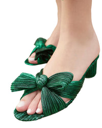 Loeffler Randall - WOMEN EMILIA PLEATED BOW HEEL SANDAL