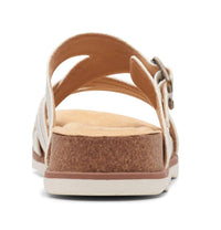 Clarks Women's Brynn Hope Flat Sandal in white leather - women's sandal - view 5