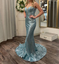 Sherri Hill - V Neck Mermaid Dress