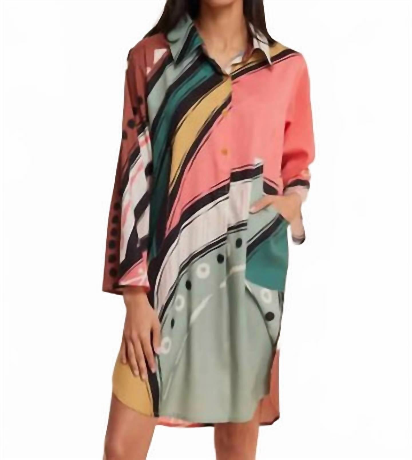 Modaposa - Women's Gabriella Abstract Fall Resort Dress