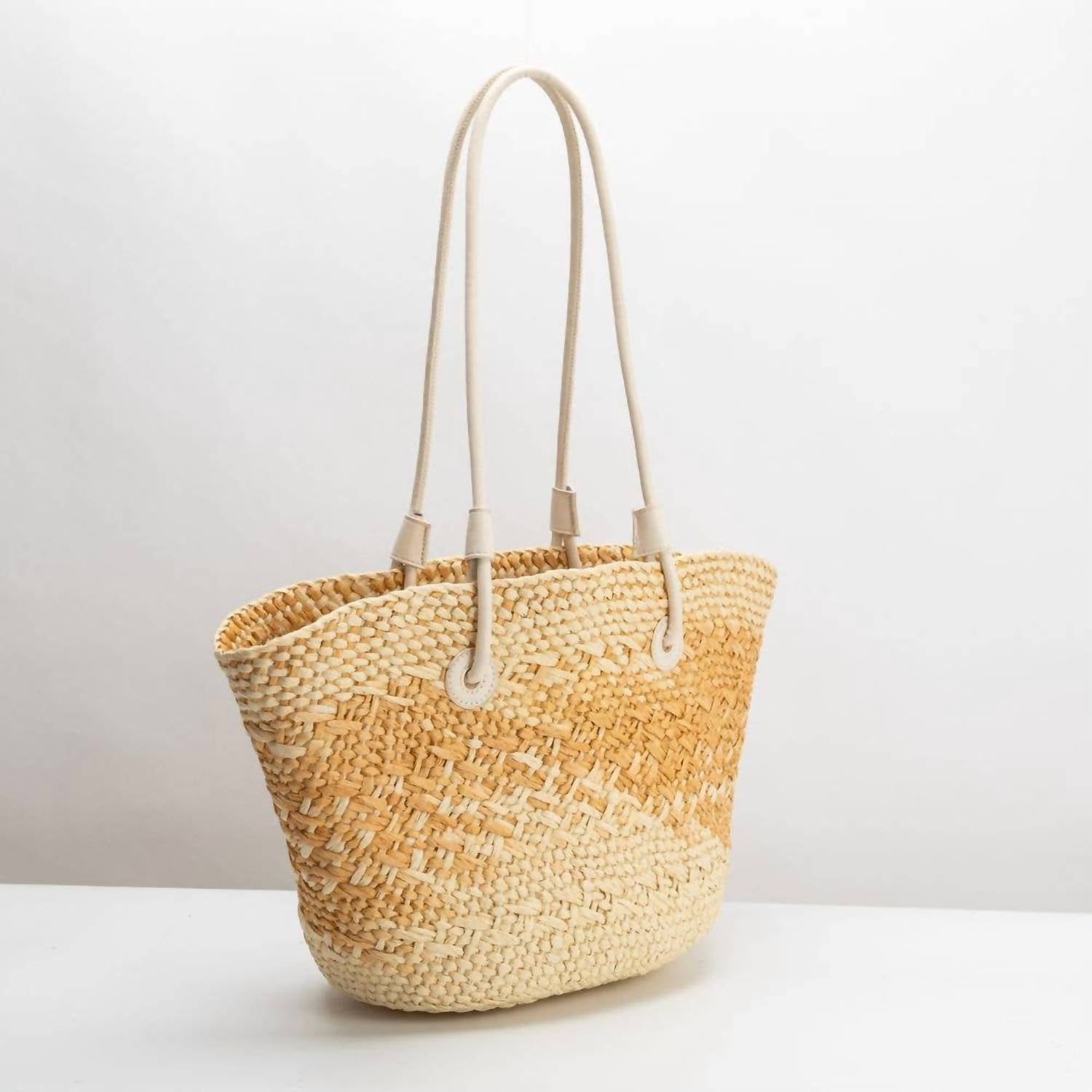 Melie Bianco - Women's Sunset Straw Vegan Tote Bag